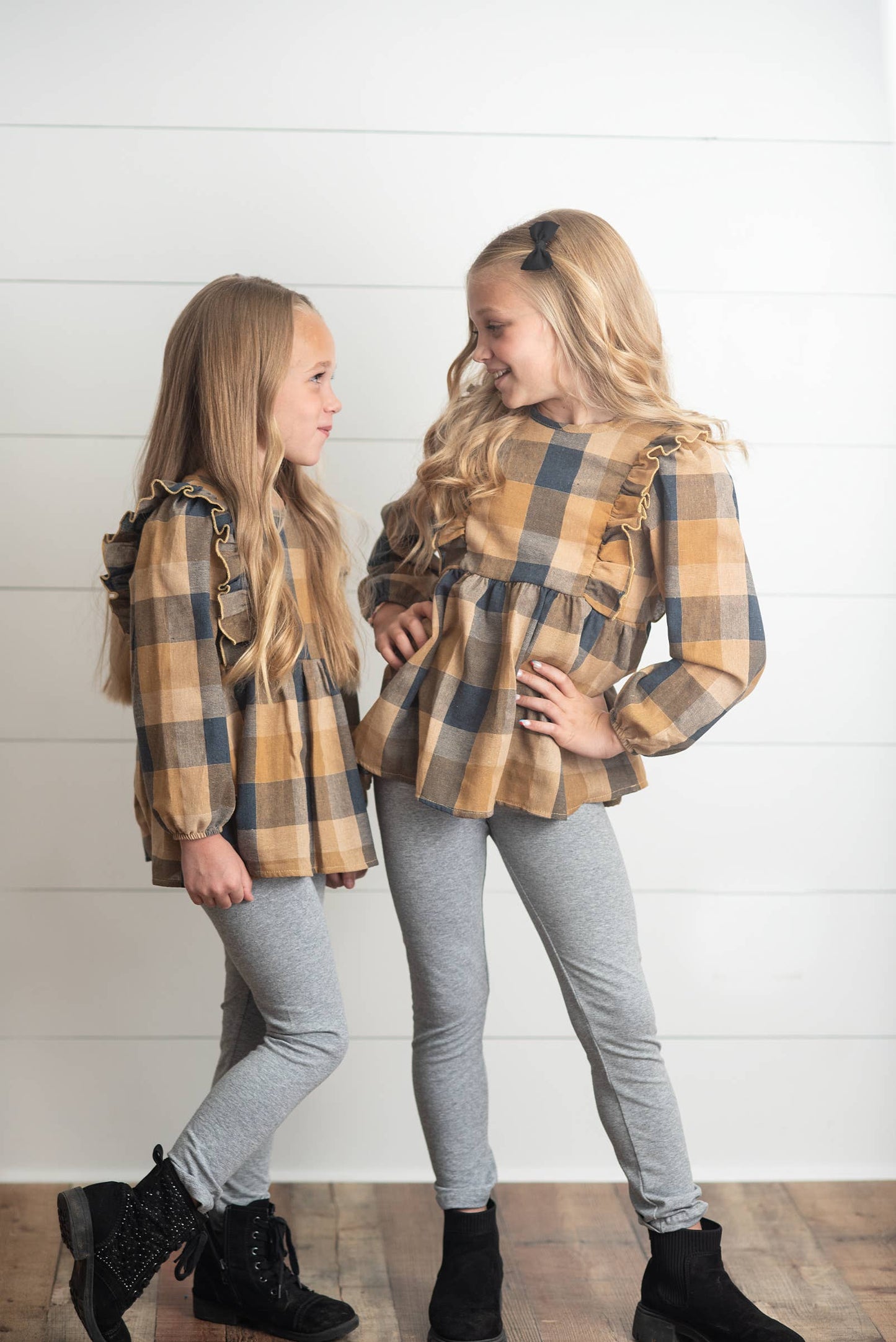 Girls Plaid Fall Set