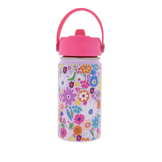 Fields of Flowers Bottle with Straw Cap