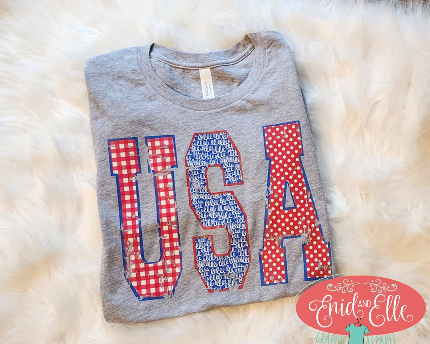 USA Shirt | Preppy Patriotic USA Varsity Letter Graphic Tee