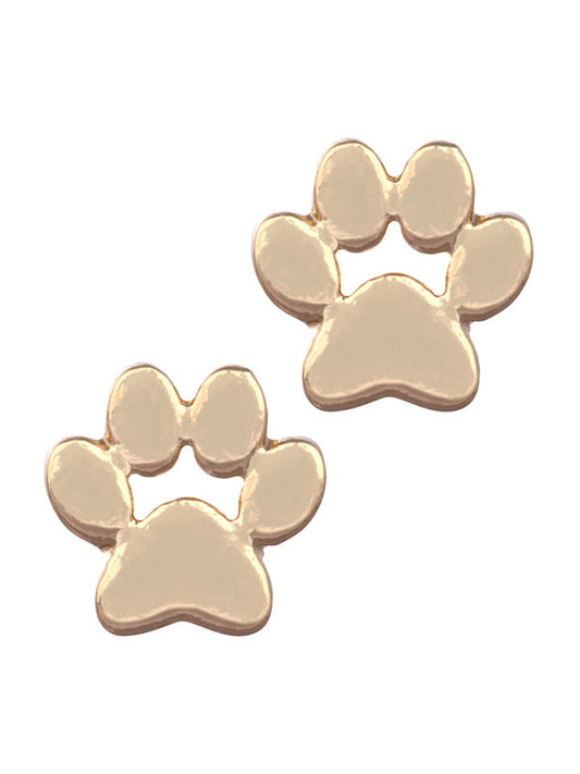 Gold Paw Earrings