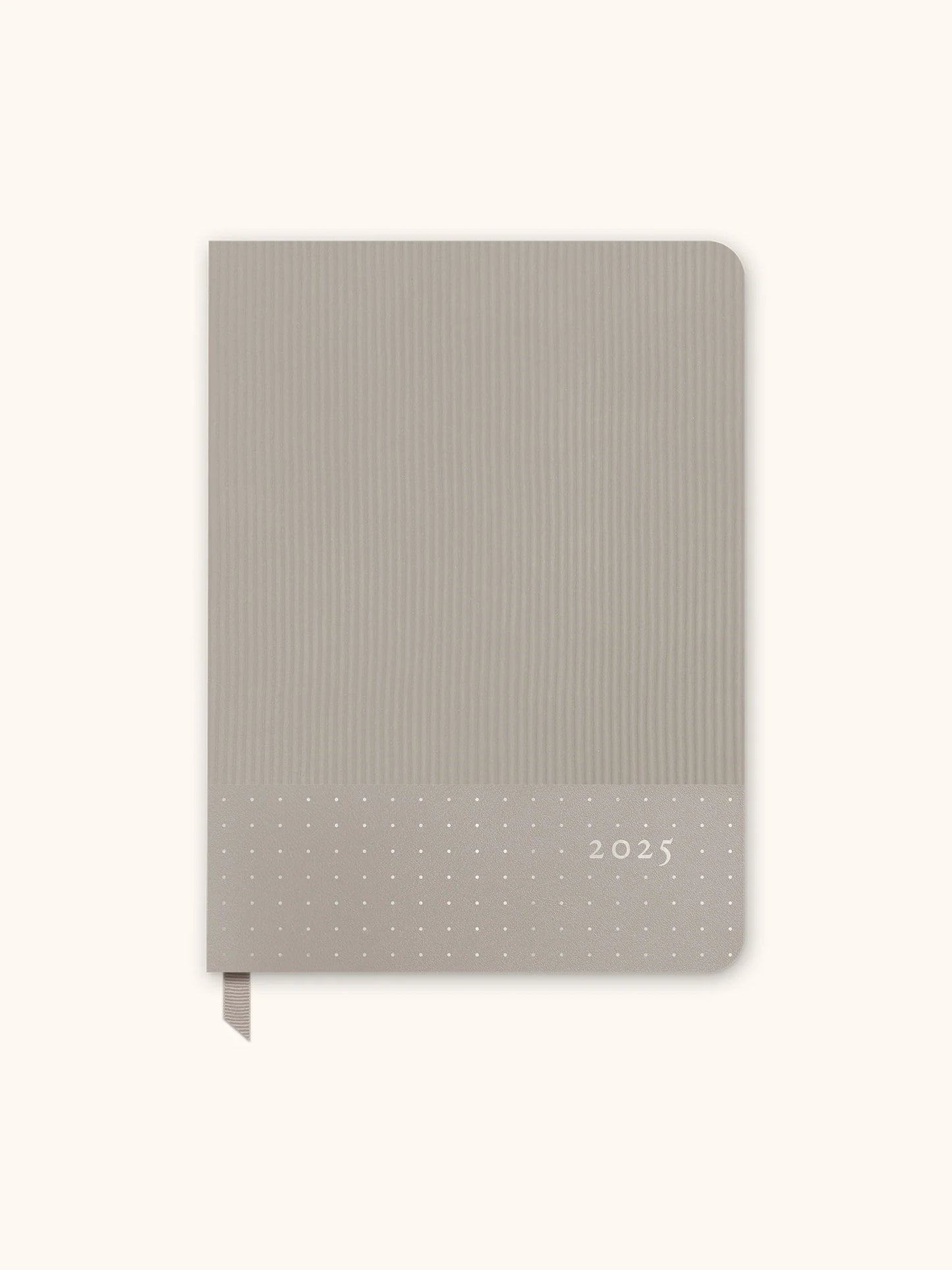 2025 Dots on Dove Gray Large Dual-Textured Planner