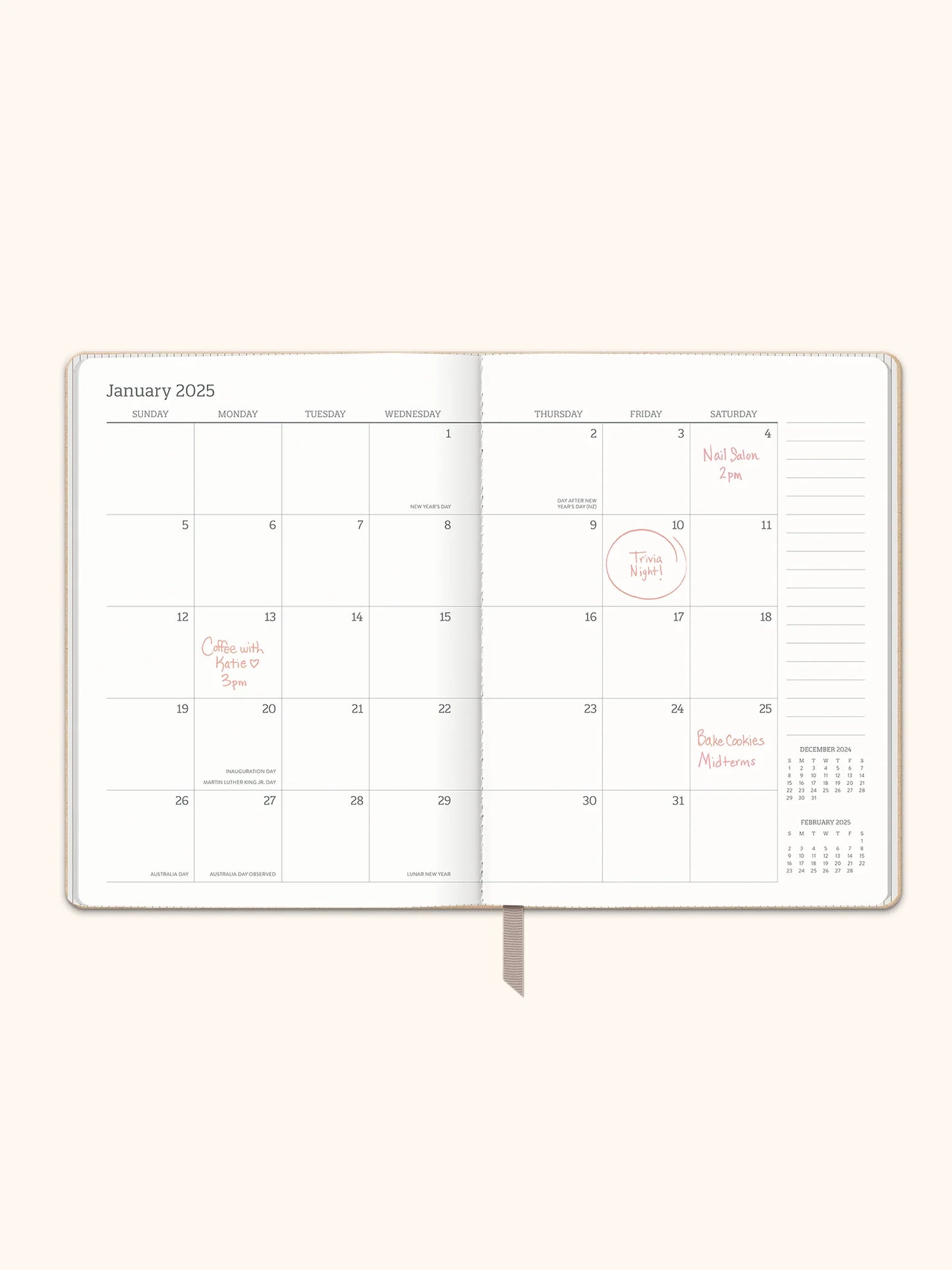 2025 Dots on Dove Gray Large Dual-Textured Planner