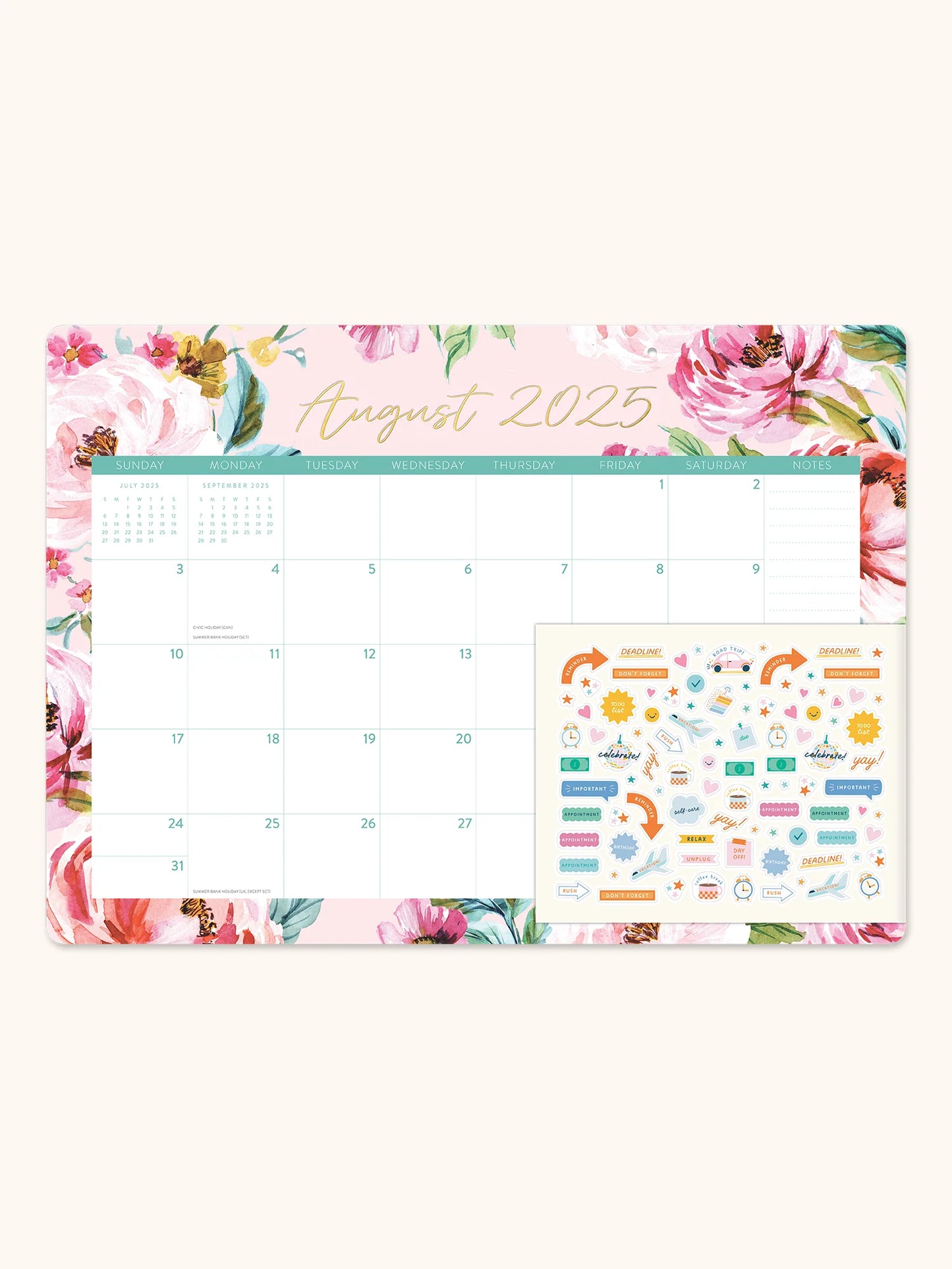 2026 Bella Flora Decorative Desk Blotter