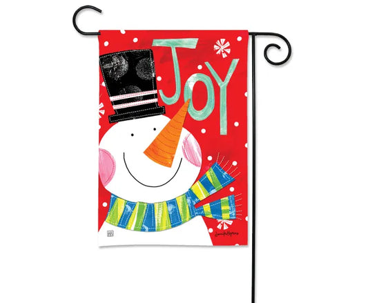 Joy Snowman Garden Flag
