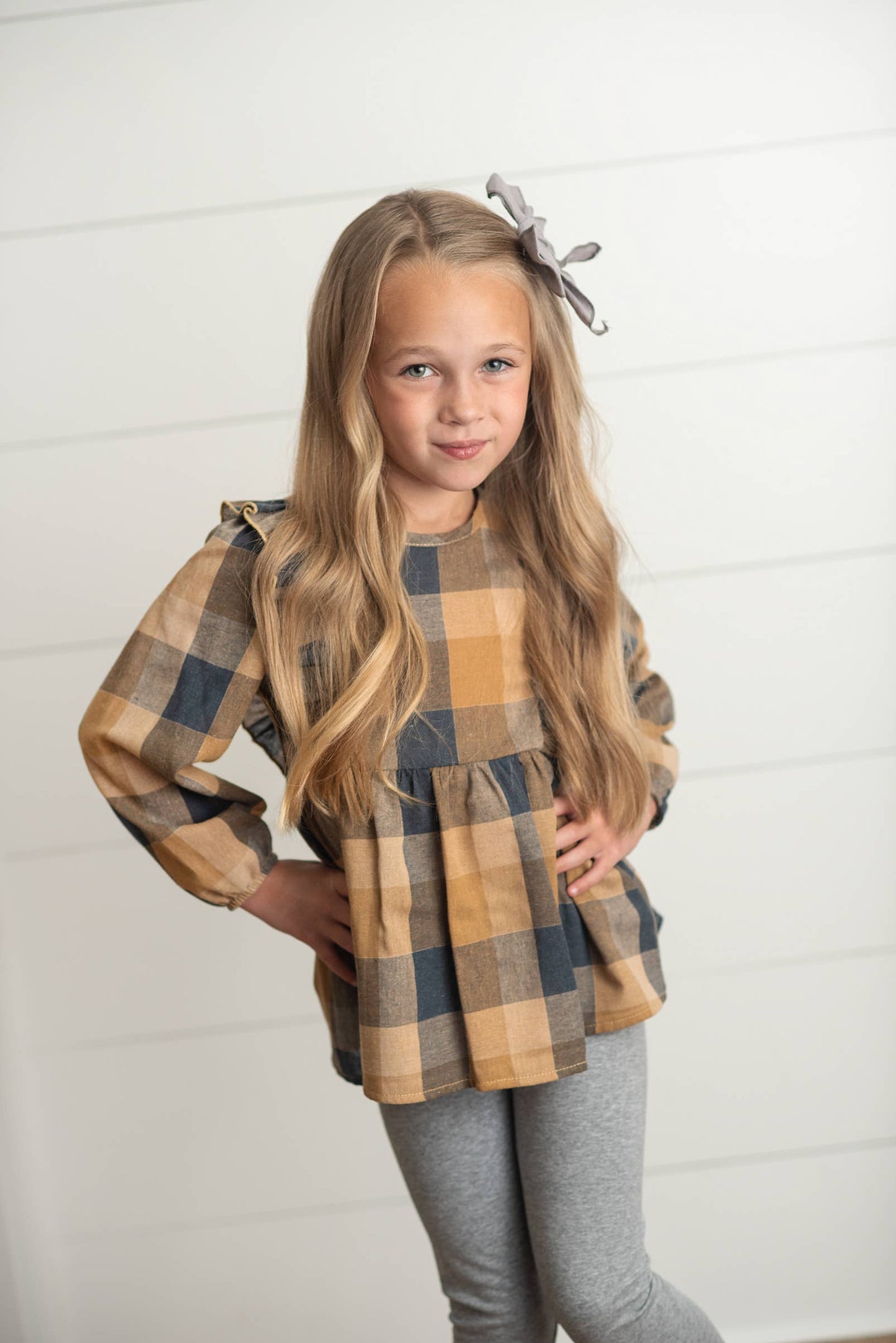 Girls Plaid Fall Set