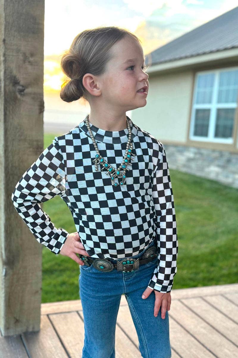 Kid's Round The Track Mesh Top