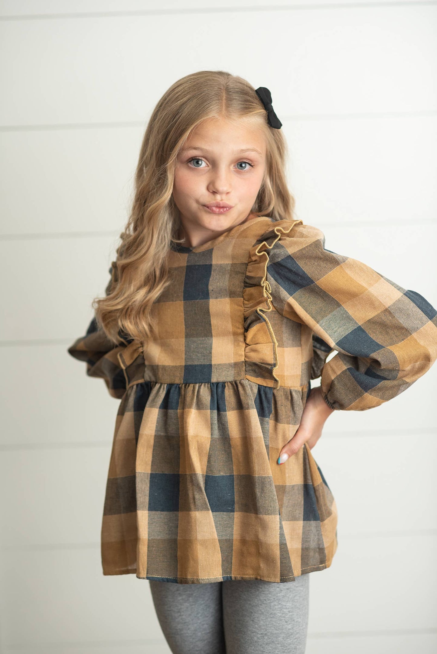 Girls Plaid Fall Set