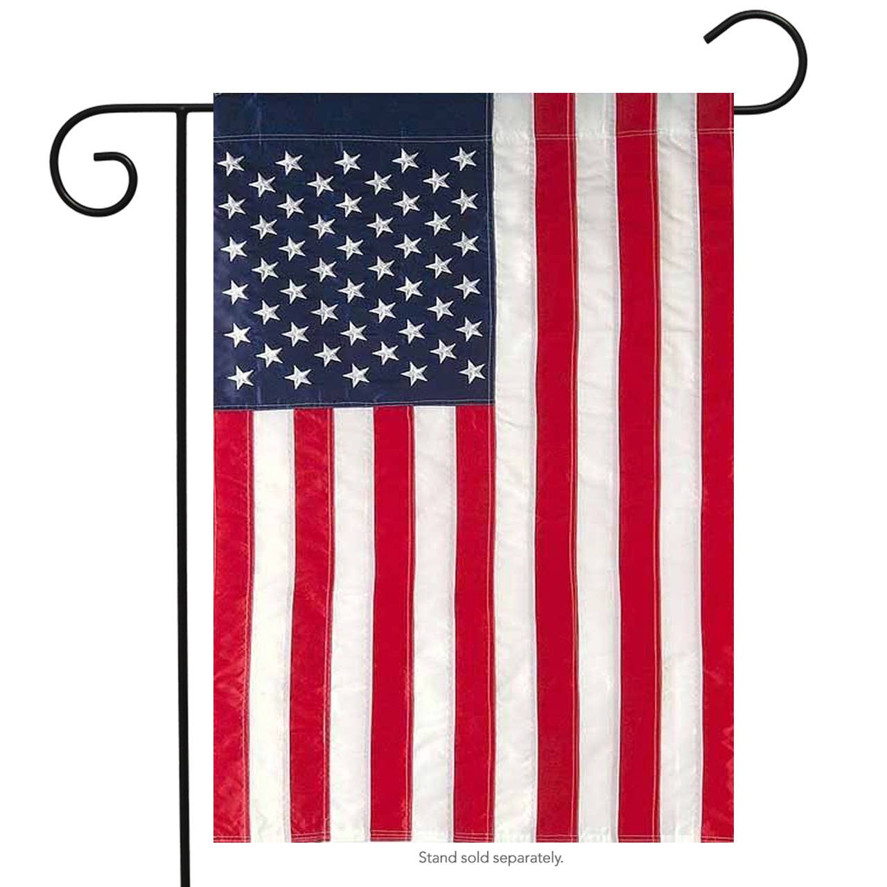 American Flag Embroidered Garden Flag