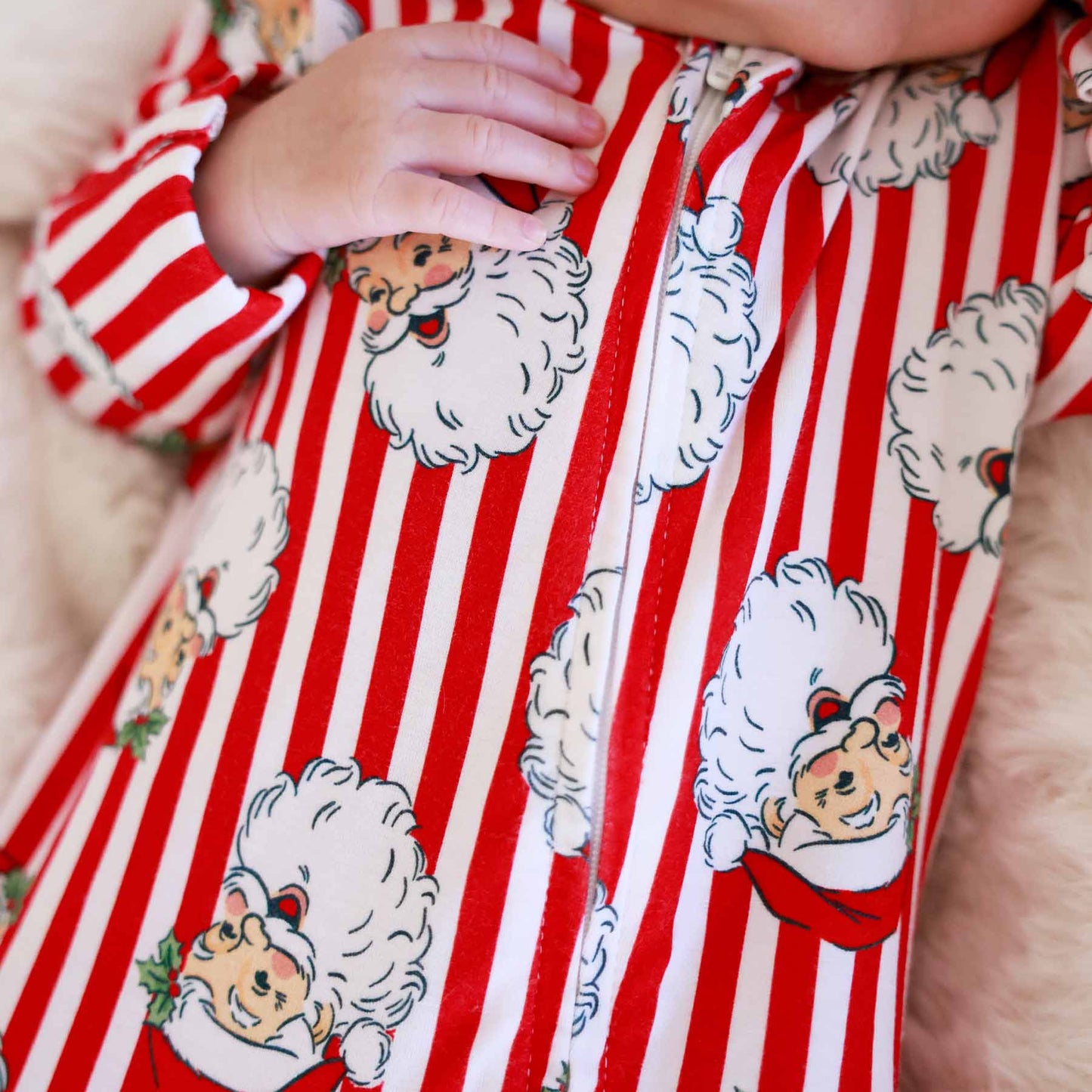 Santa Claus Lane Zipper Footie