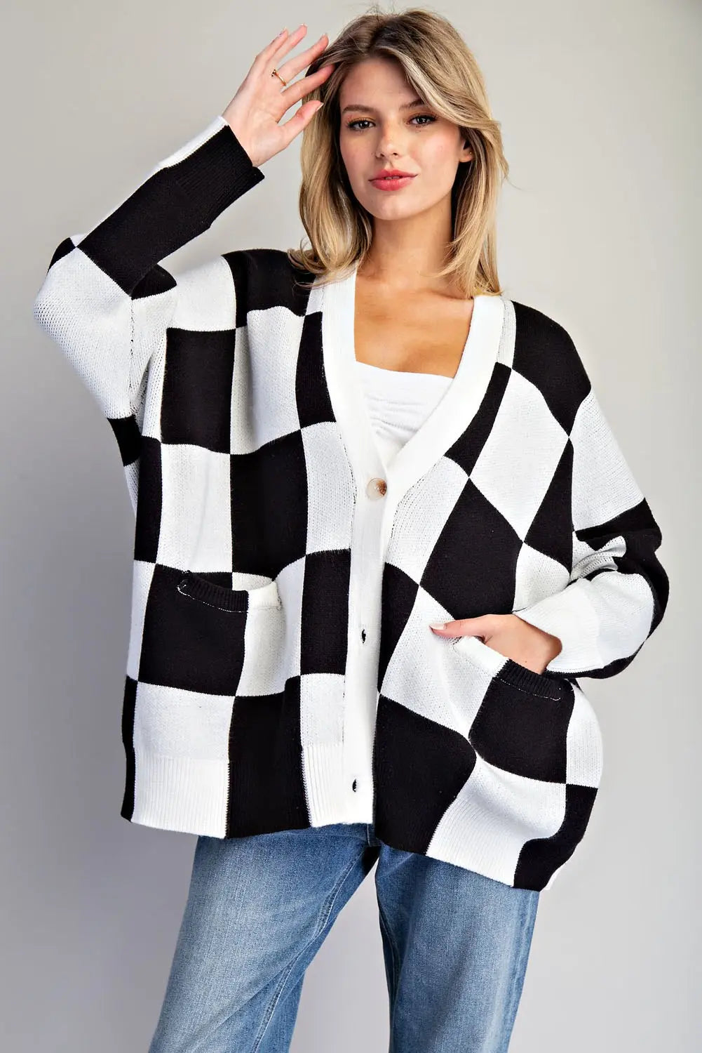 Checkered Cardigan