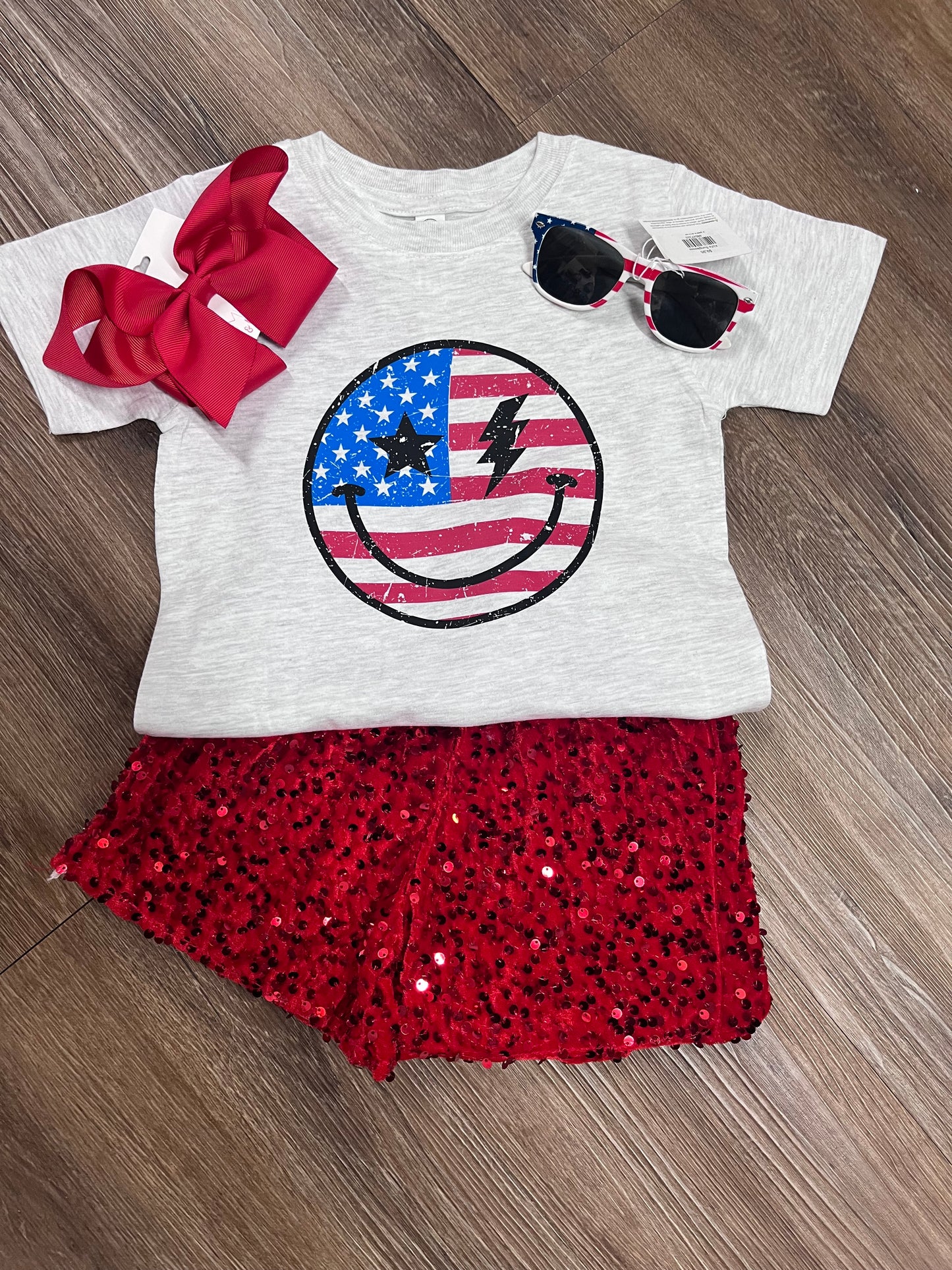 American Smiley Face Tee