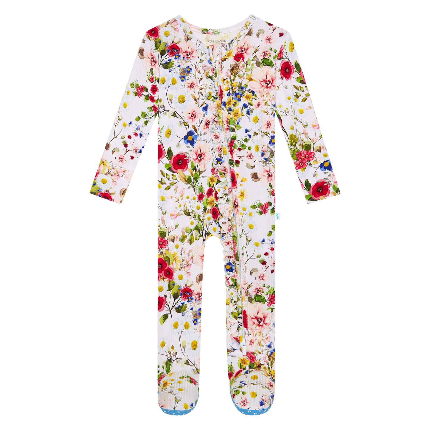 Footie Ruffled Zippered-Barbara