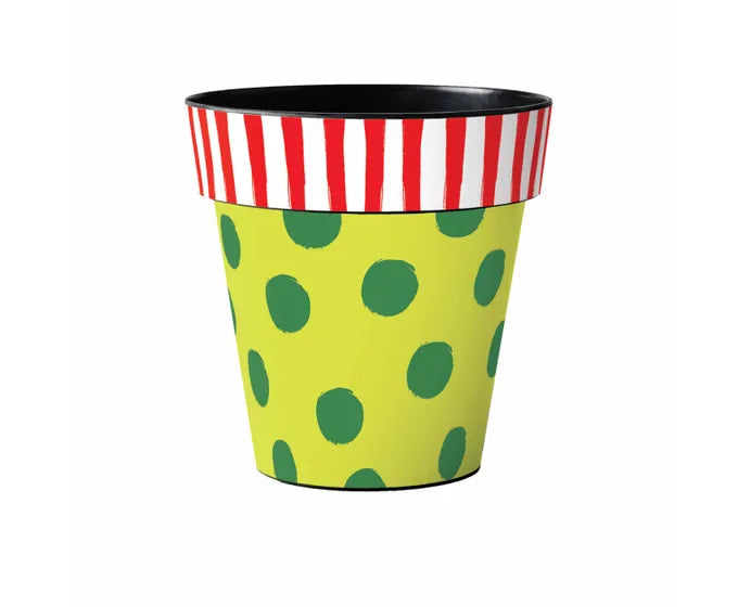 Holly Jolly Polka Dots Art Planter