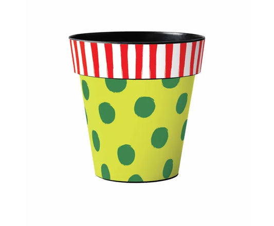 Holly Jolly Polka Dots Art Planter