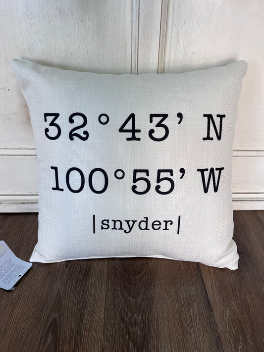 Snyder Coordinates Pillow