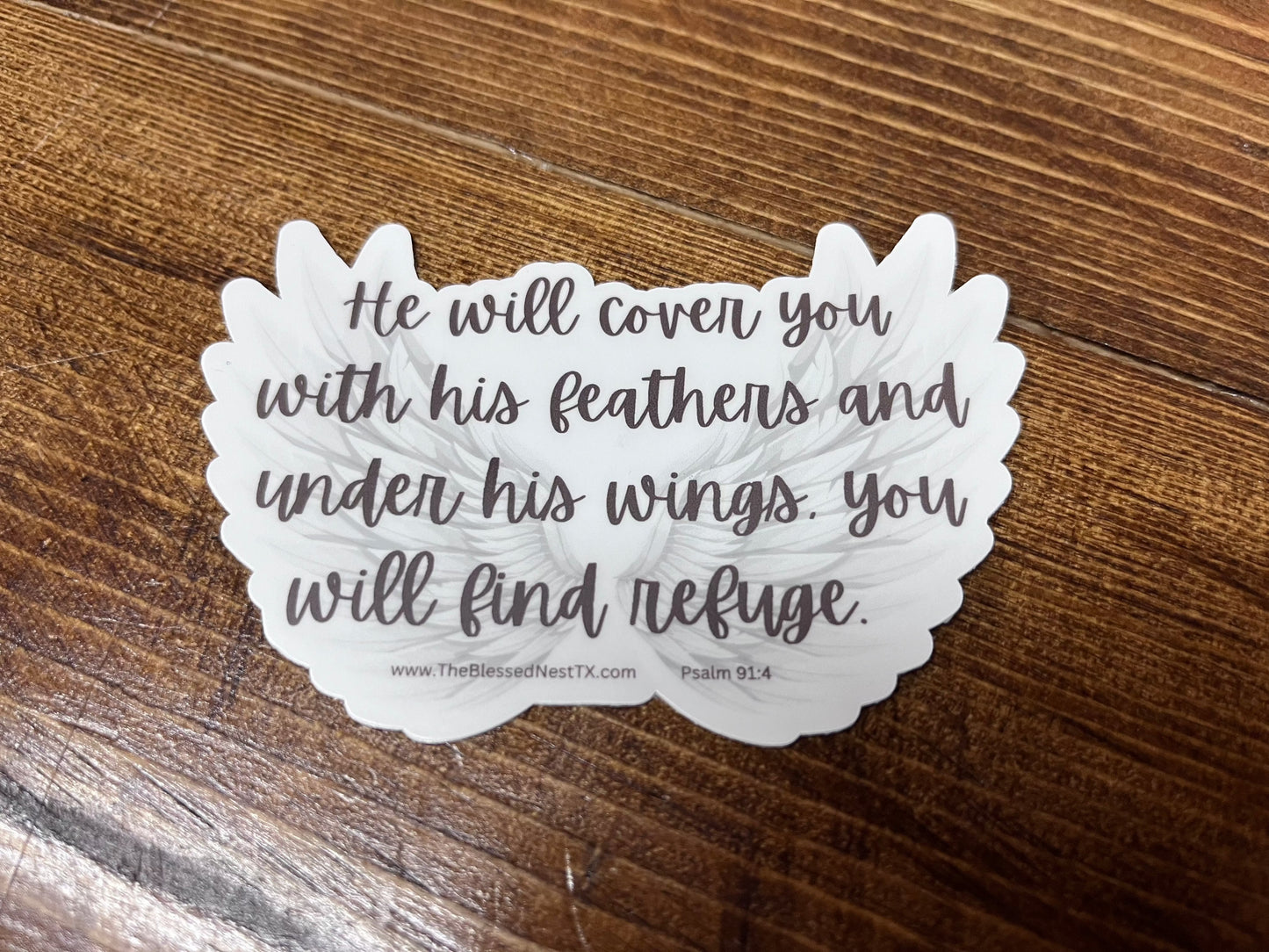 Psalm 91:4 Sticker