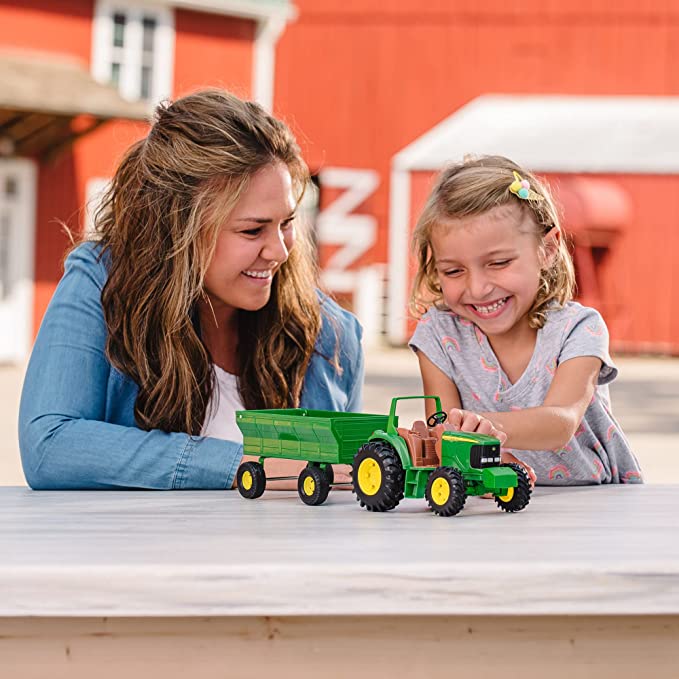 8 inch John Deere Tractor and Wagon