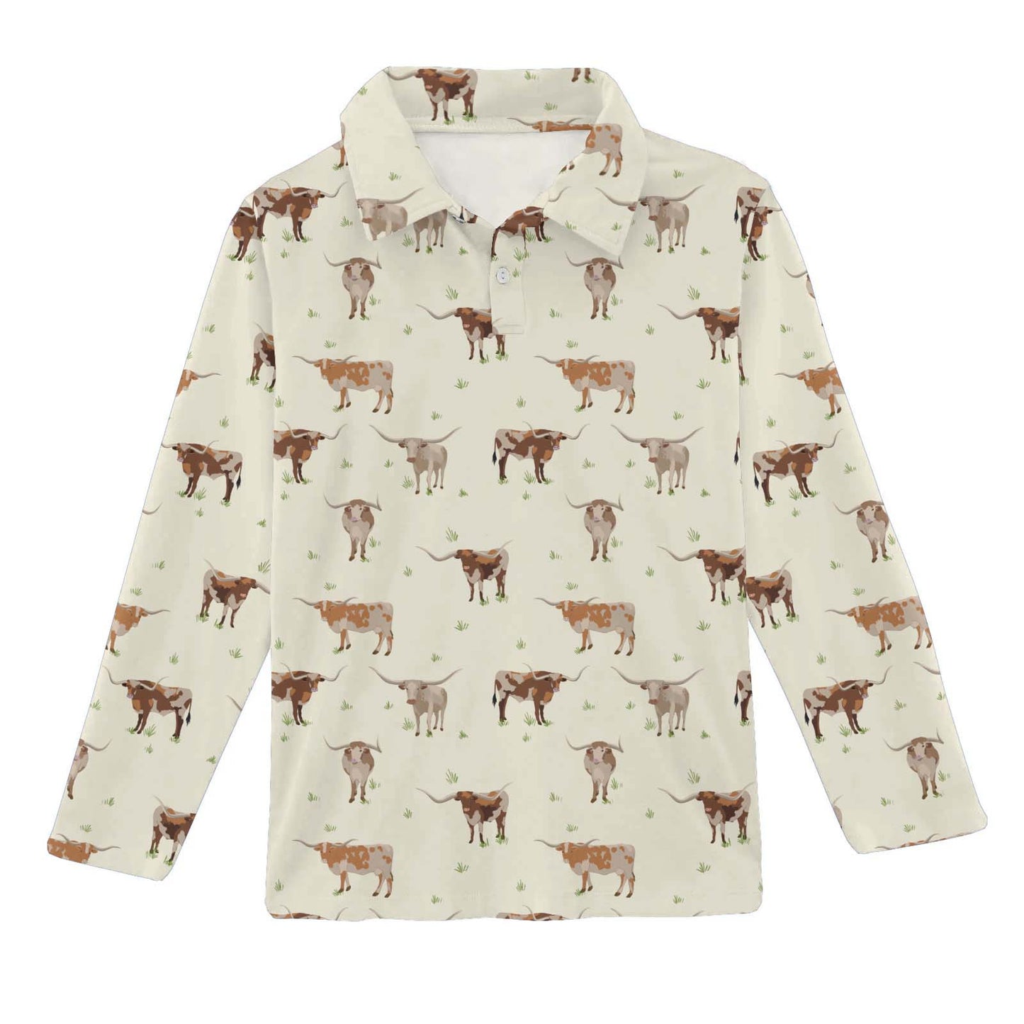 Longhorns Long Sleeve Polo Shirt