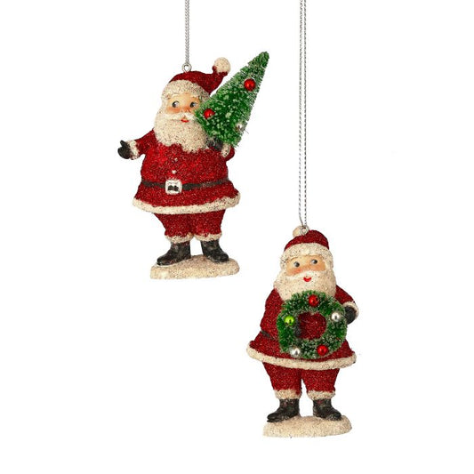 Glittered Santa Ornament