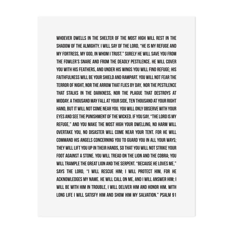 Psalm 91 Art Print