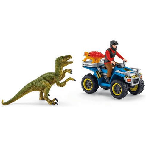 Quad escape from Velociraptor