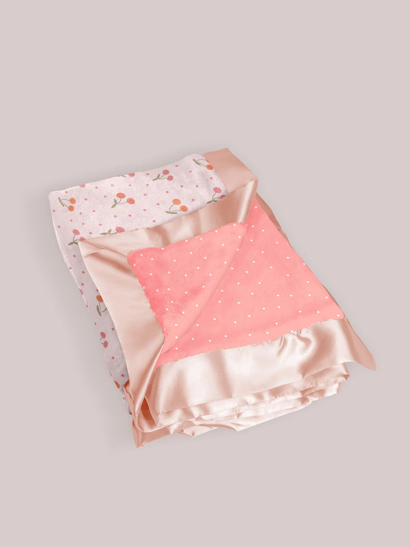 Reversible Baby Blanket Cherry Cute by Doodle By Meg