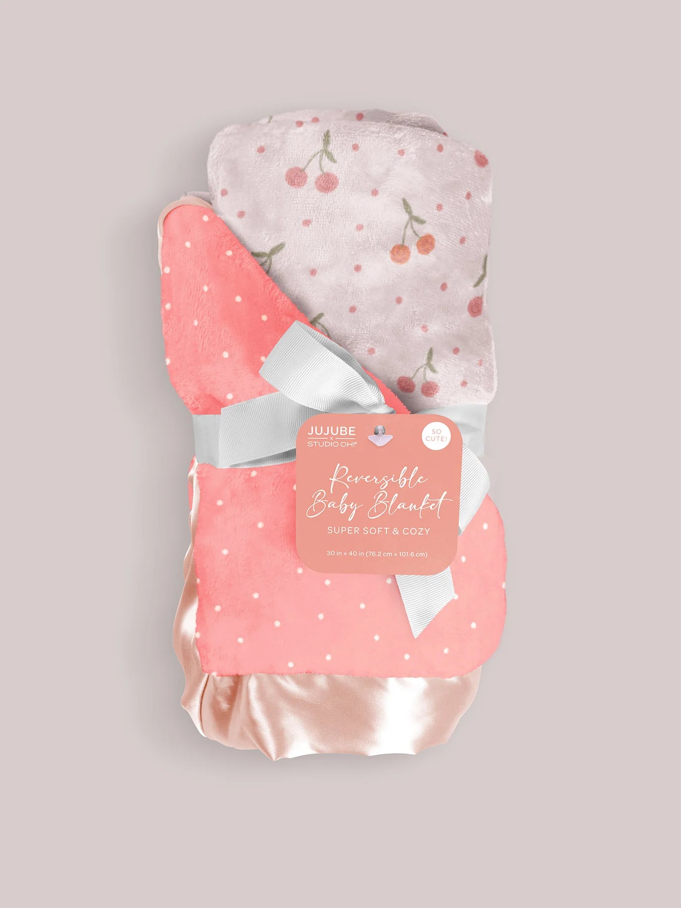 Reversible Baby Blanket Cherry Cute by Doodle By Meg