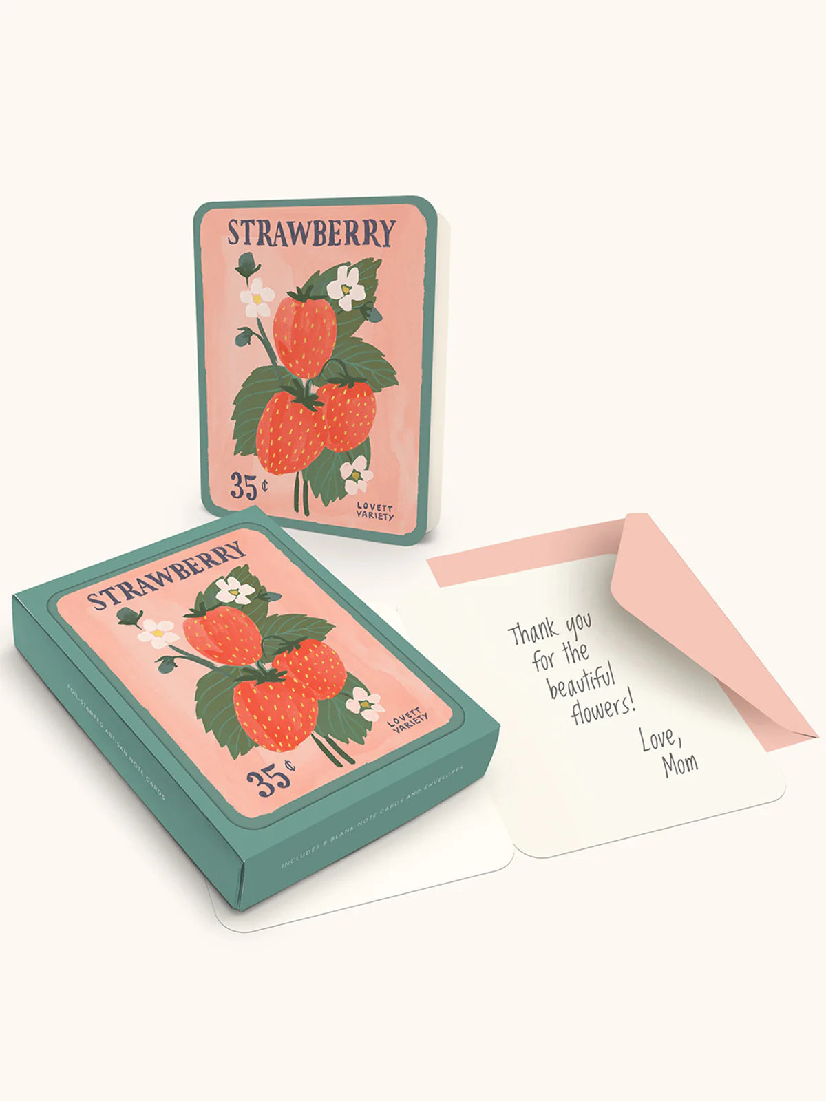 Strawberry Seeds Note Card Set