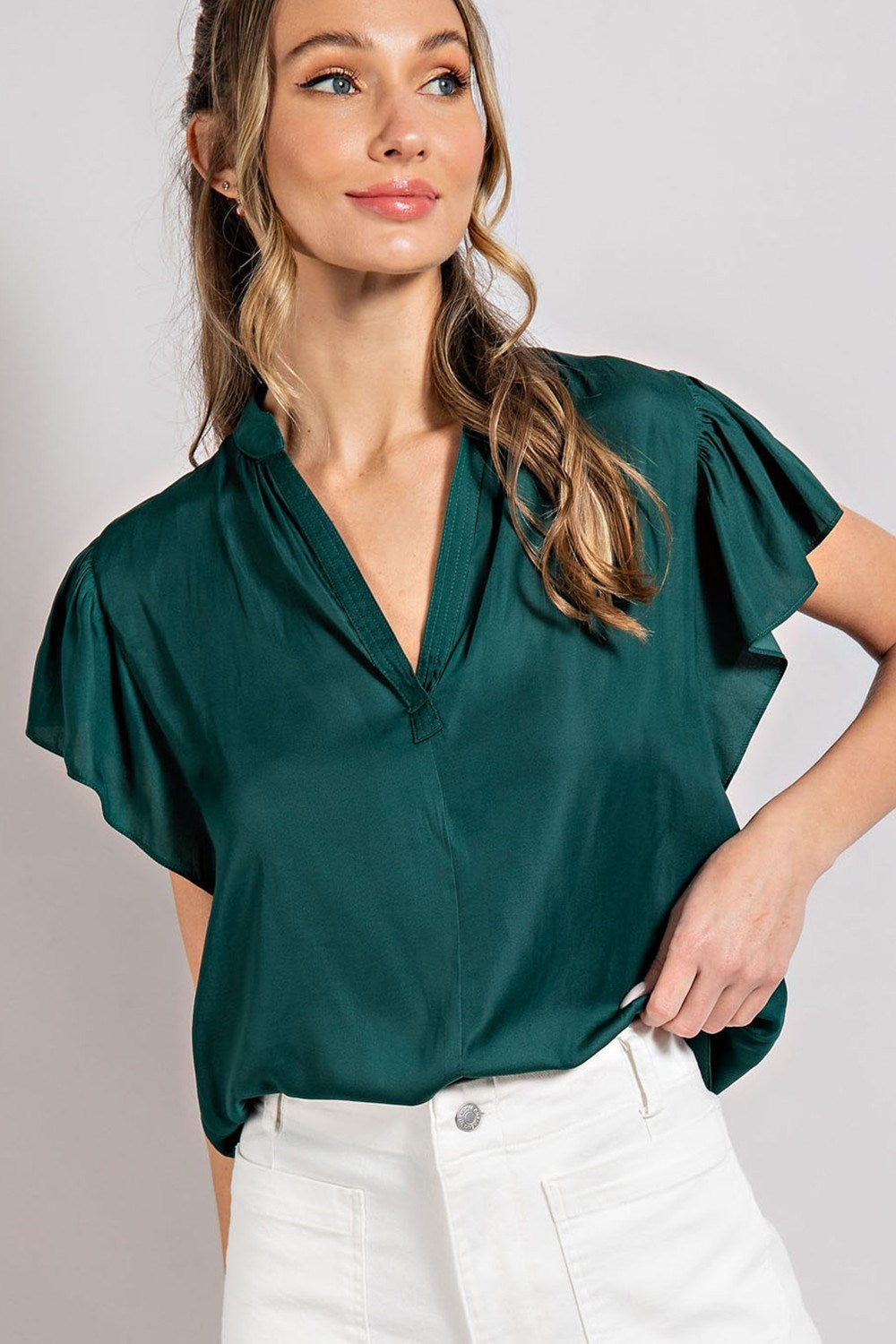 V-neck Blouse Top
