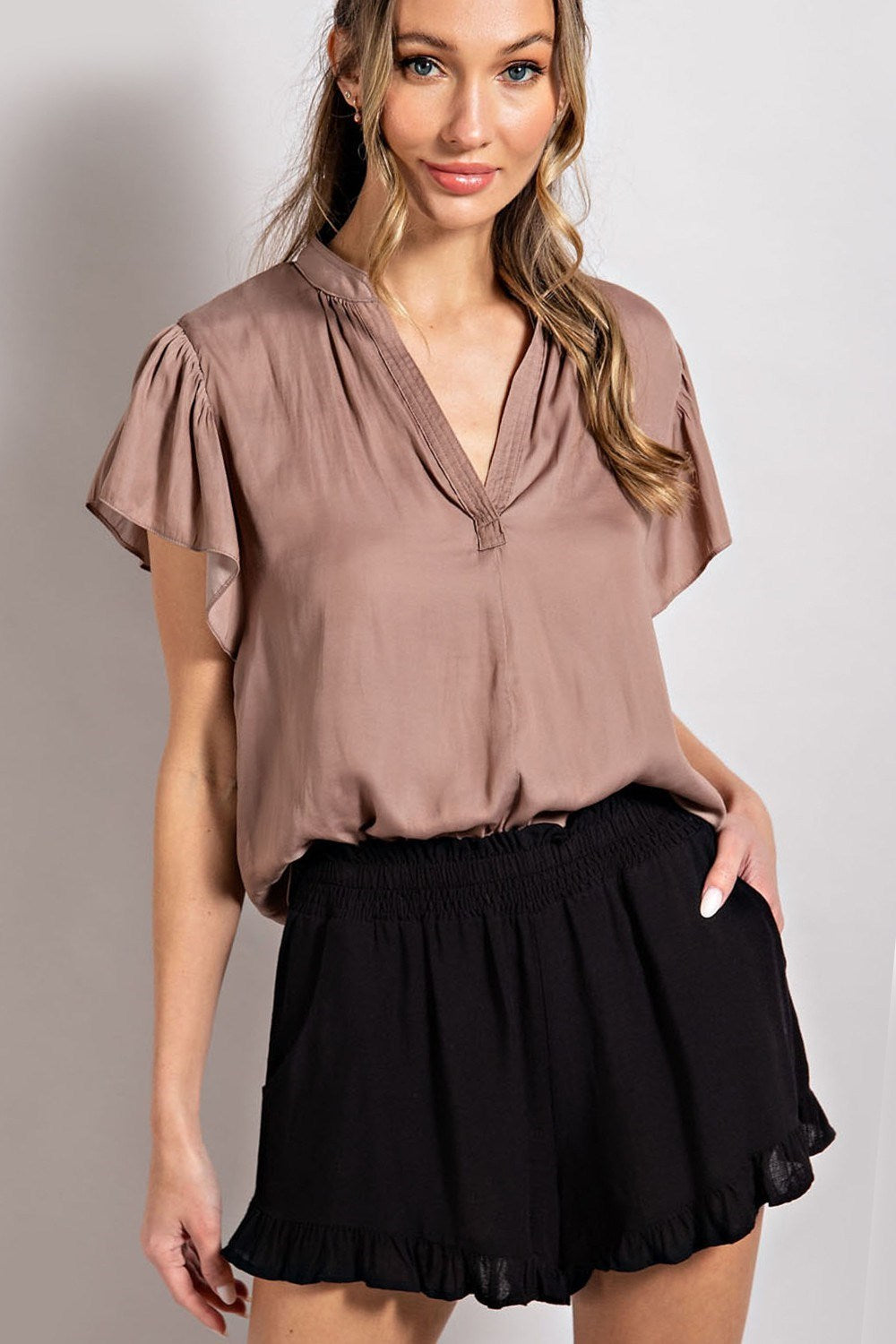 V-neck Blouse Top