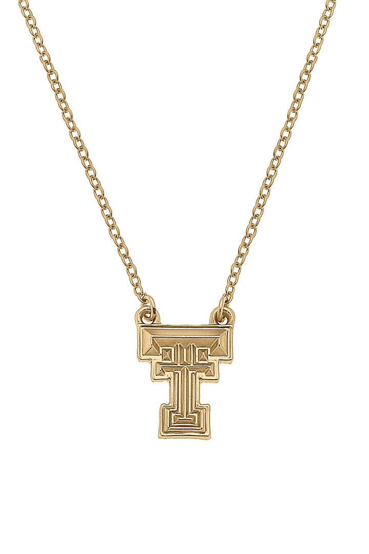 Texas Tech Logo 24K Necklace
