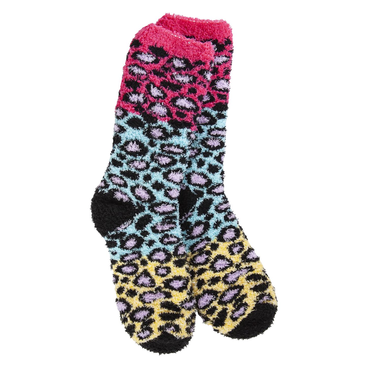 World's Softest Crew Socks Multi Leopard