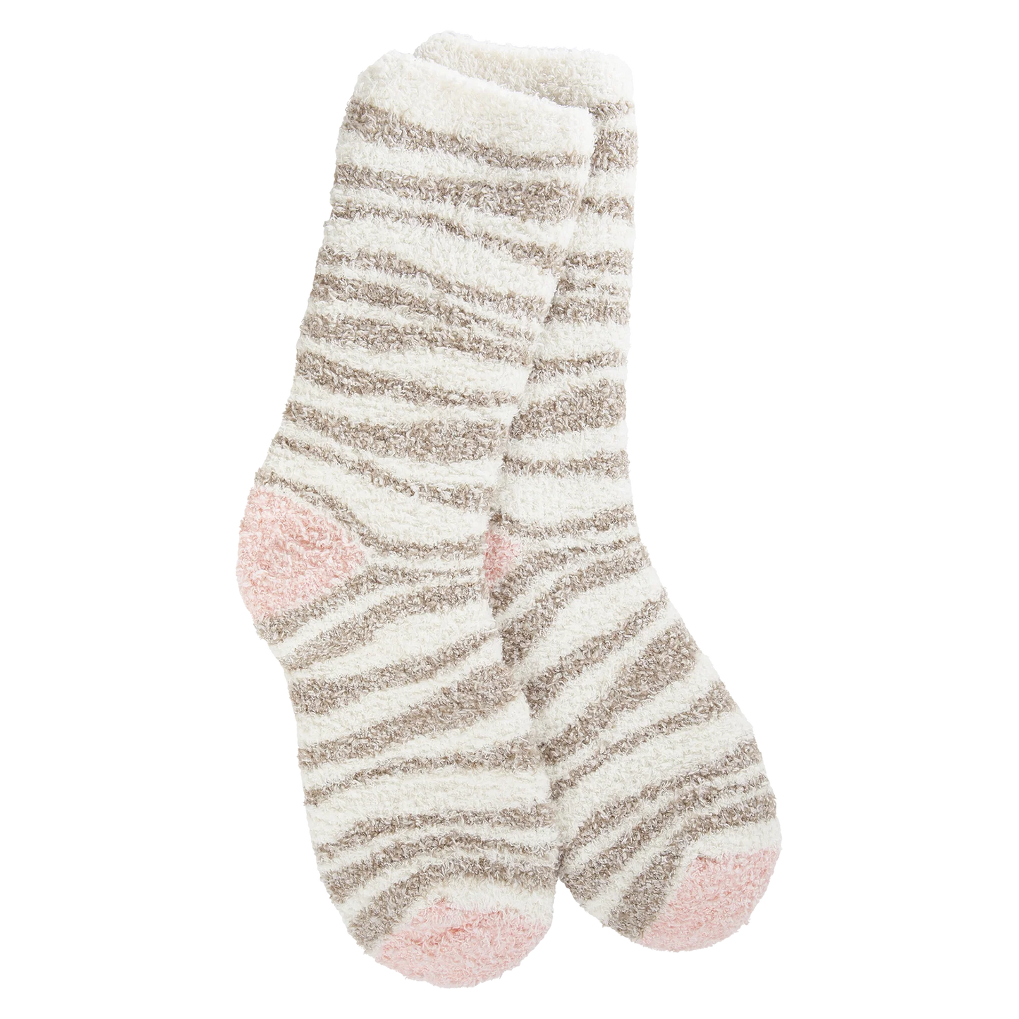 World's Softest Crew Socks Neutral Zebra
