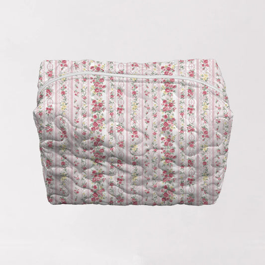 Wilshire Stripe Pink Makeup Bag