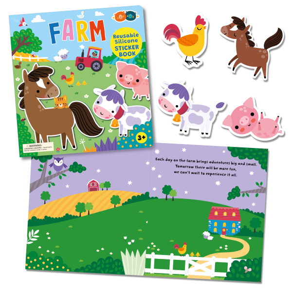 Farm Silicone Sticker Book