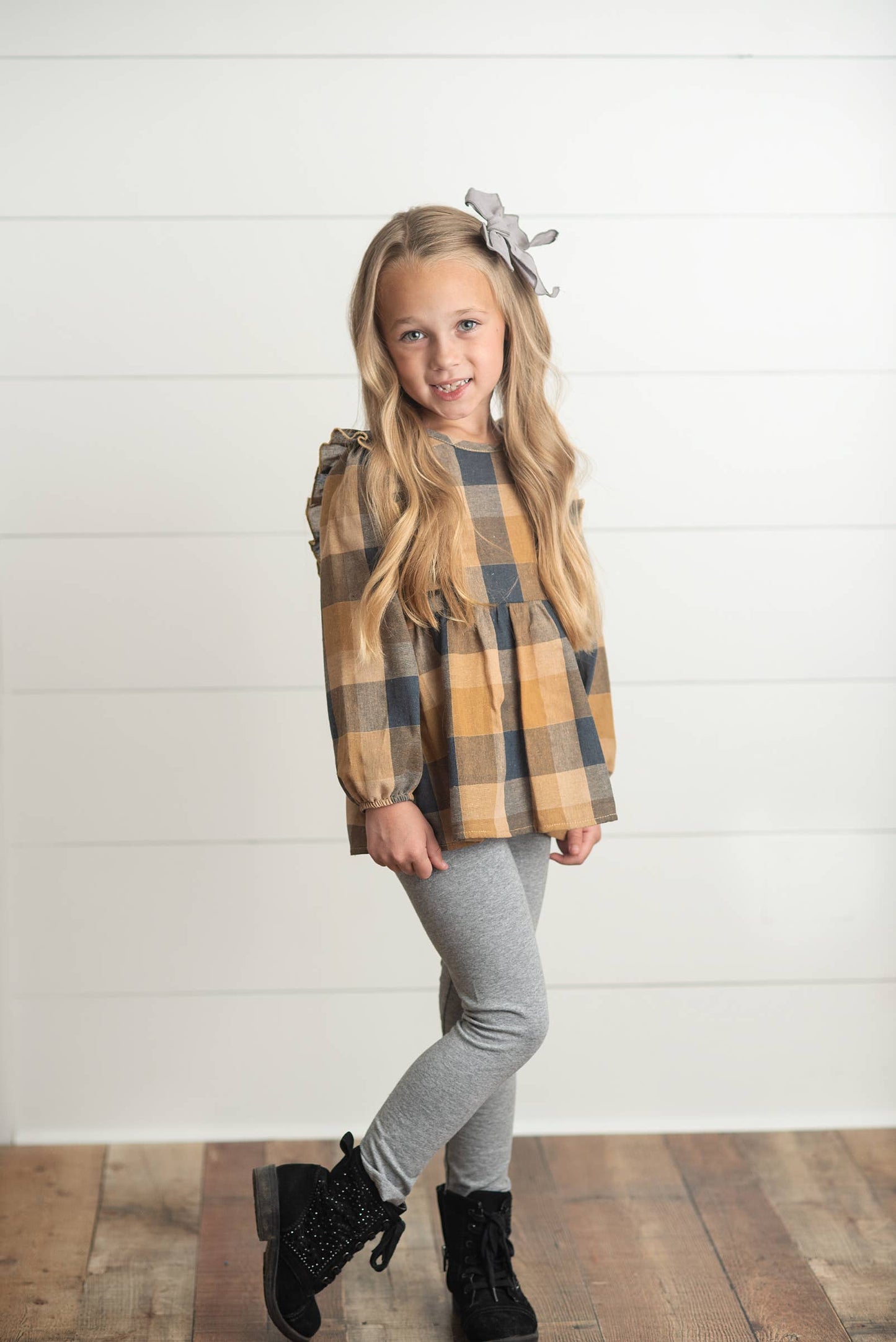 Girls Plaid Fall Set
