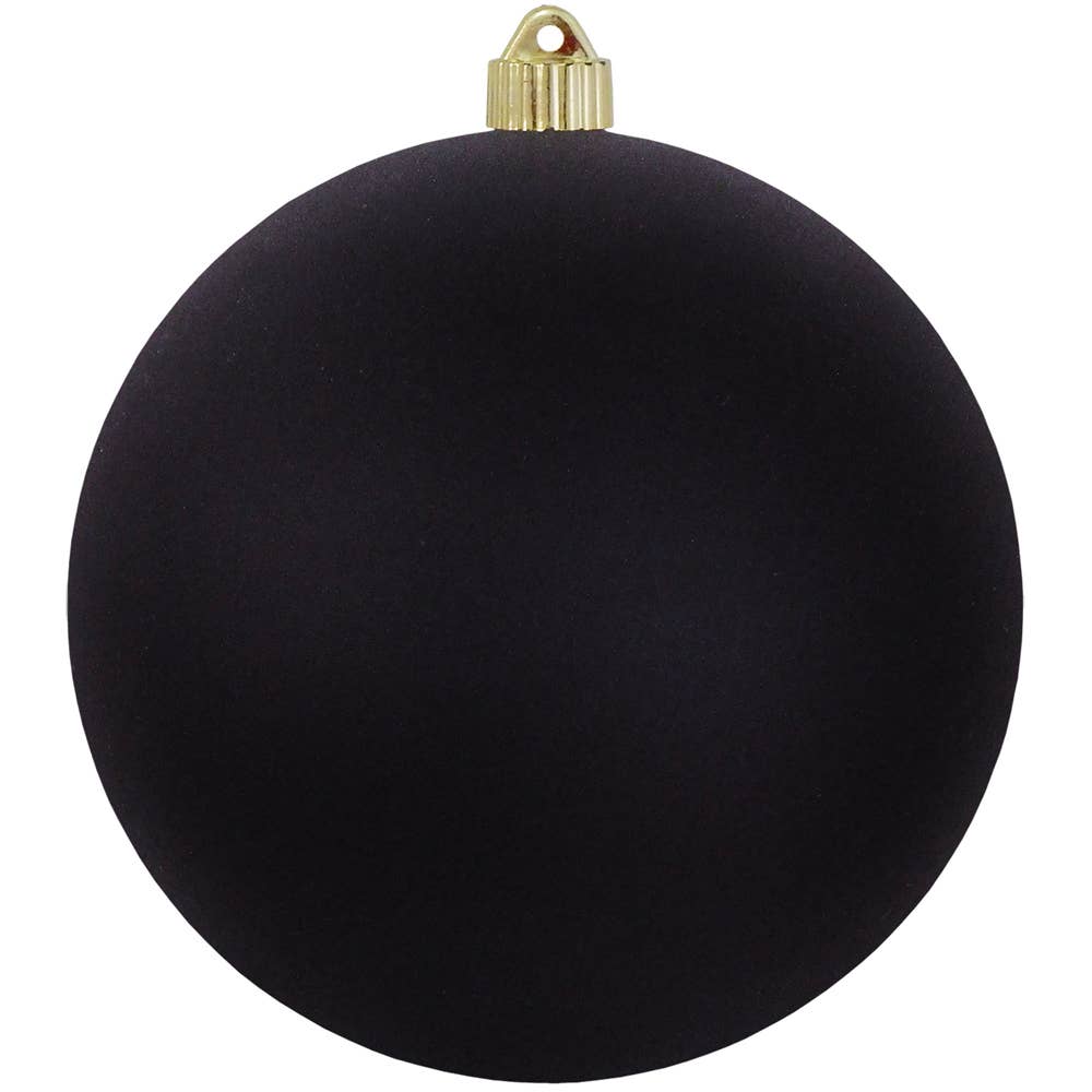 8" matte black ornament