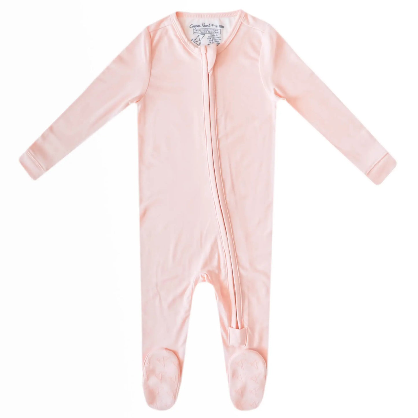 Copper Pearl Zip Up Footie