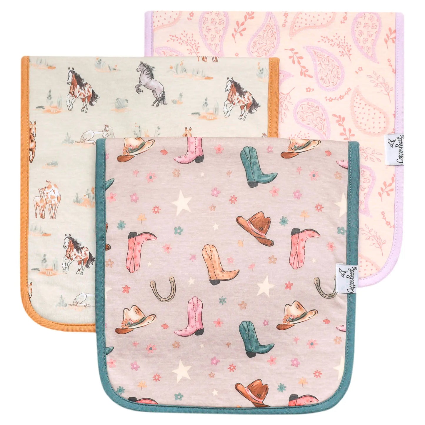 Copper Pearl Premium Burp Cloths