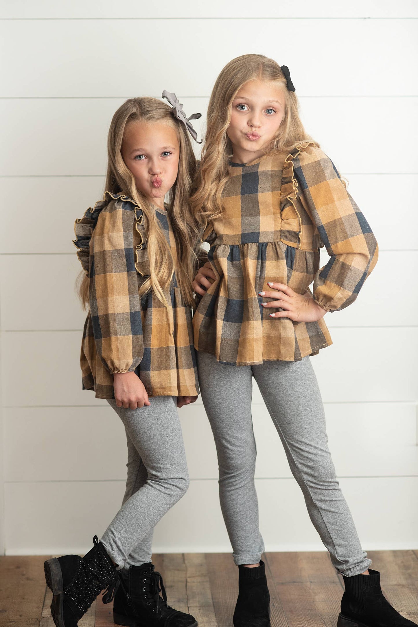 Girls Plaid Fall Set
