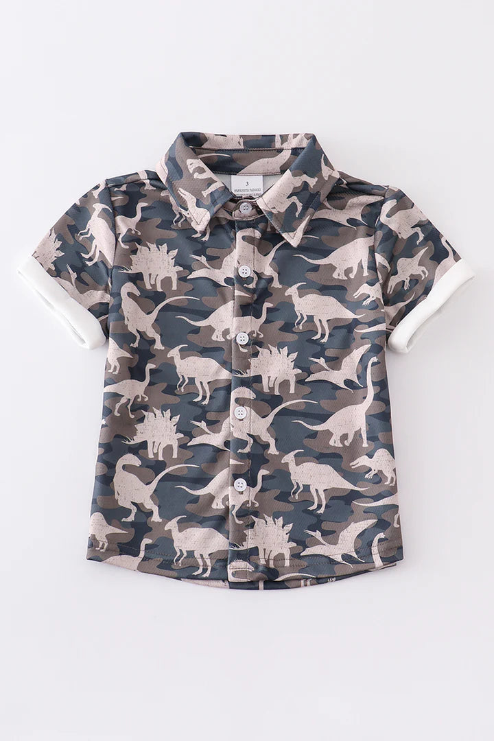 Camo Dino Boys Top
