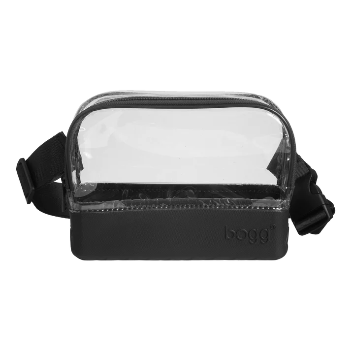 clear belt bag black