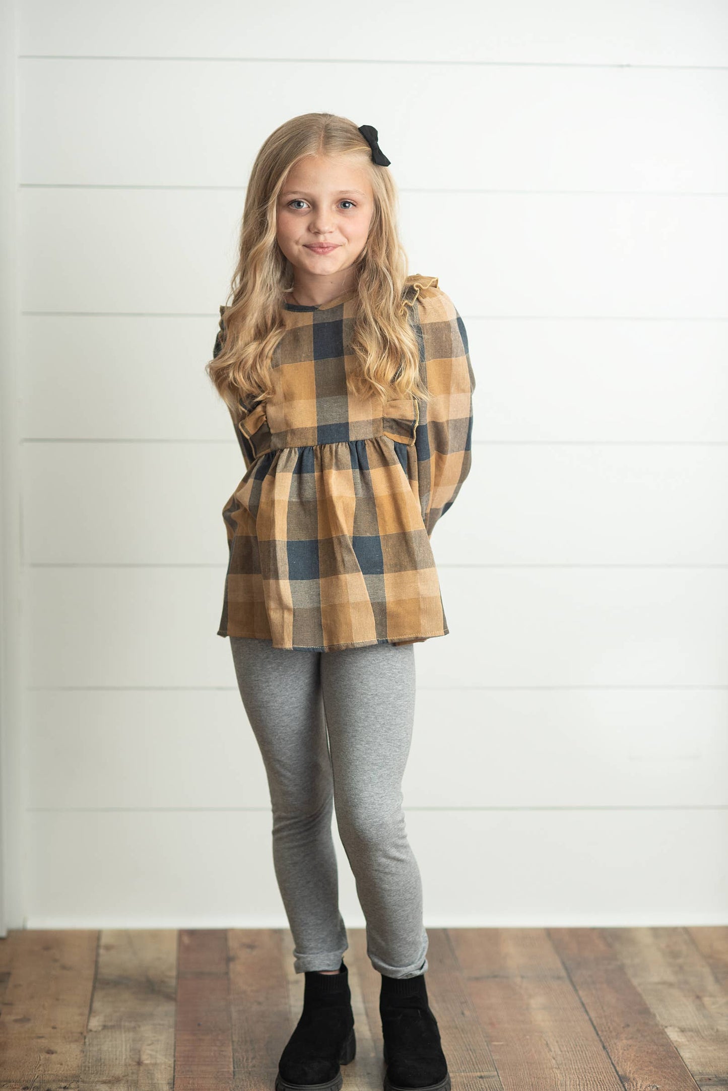 Girls Plaid Fall Set
