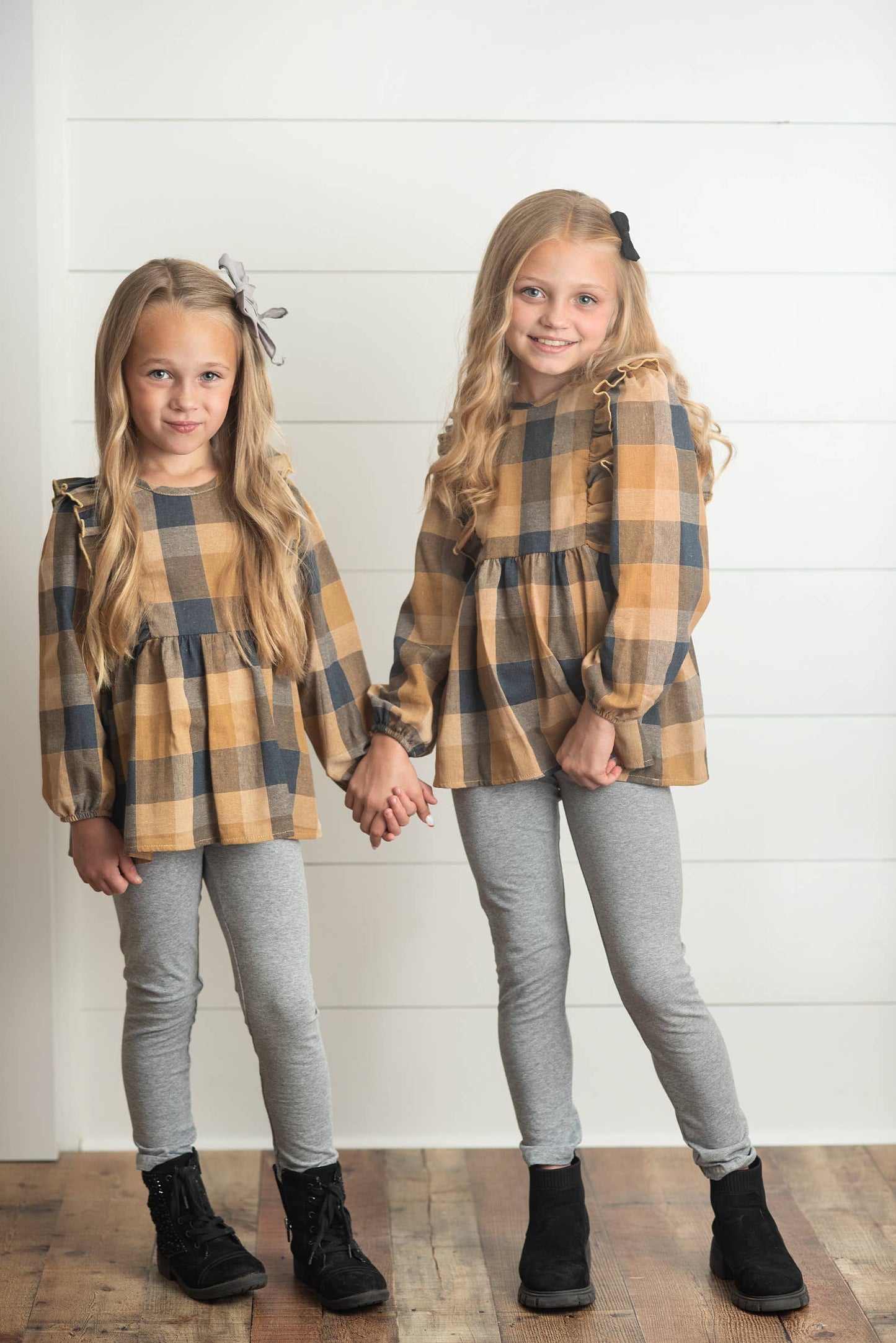 Girls Plaid Fall Set