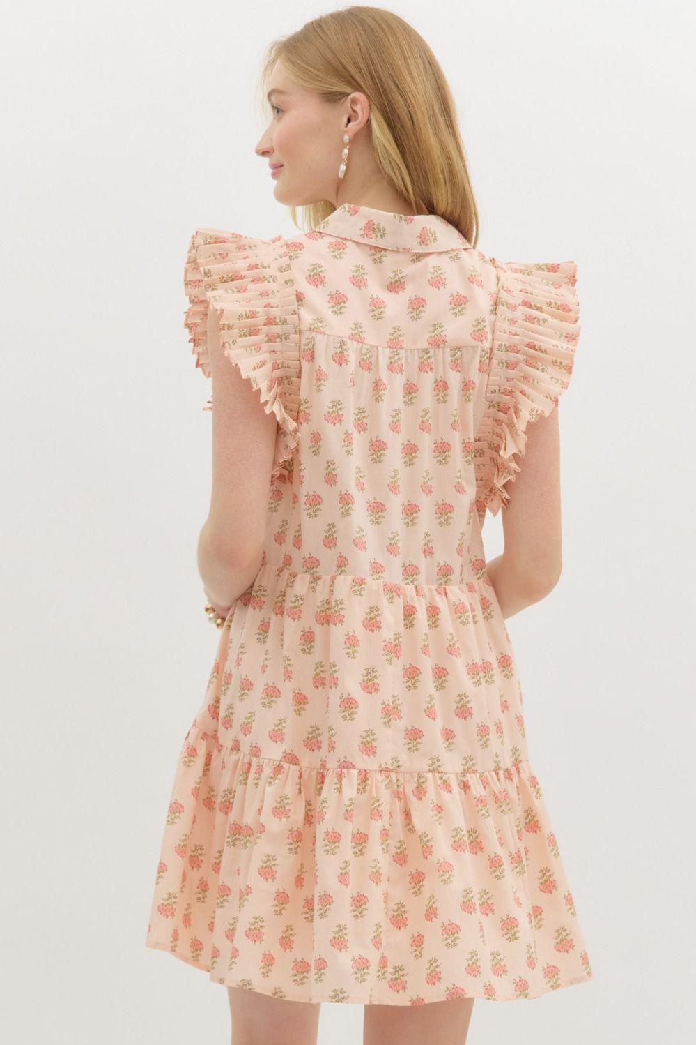 Peachy Floral Dress
