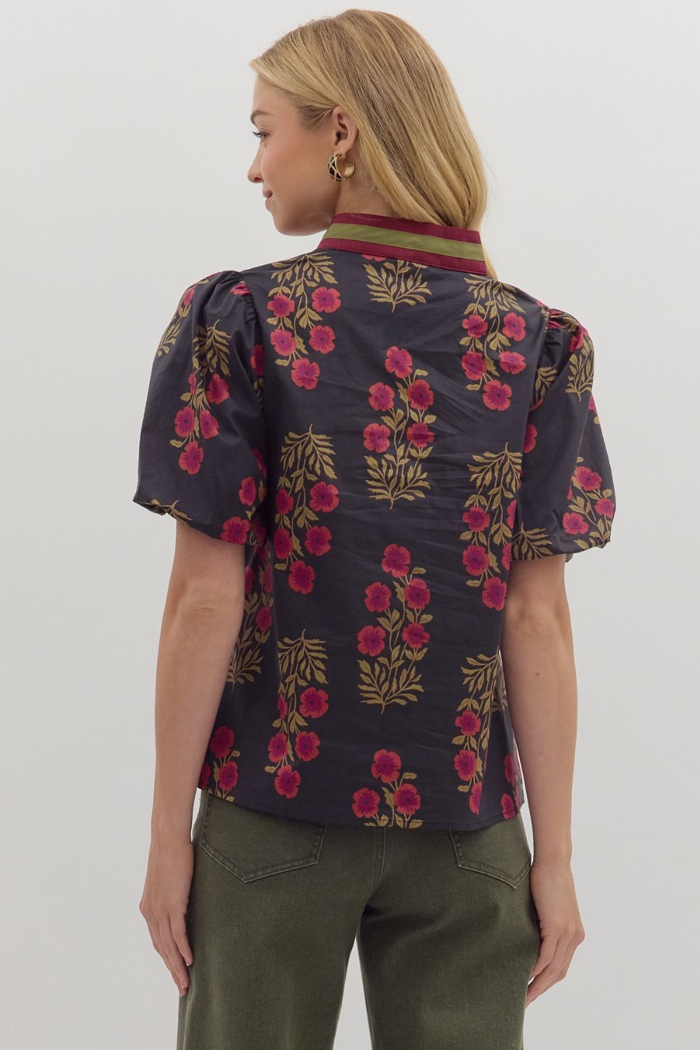 Black Floral Top