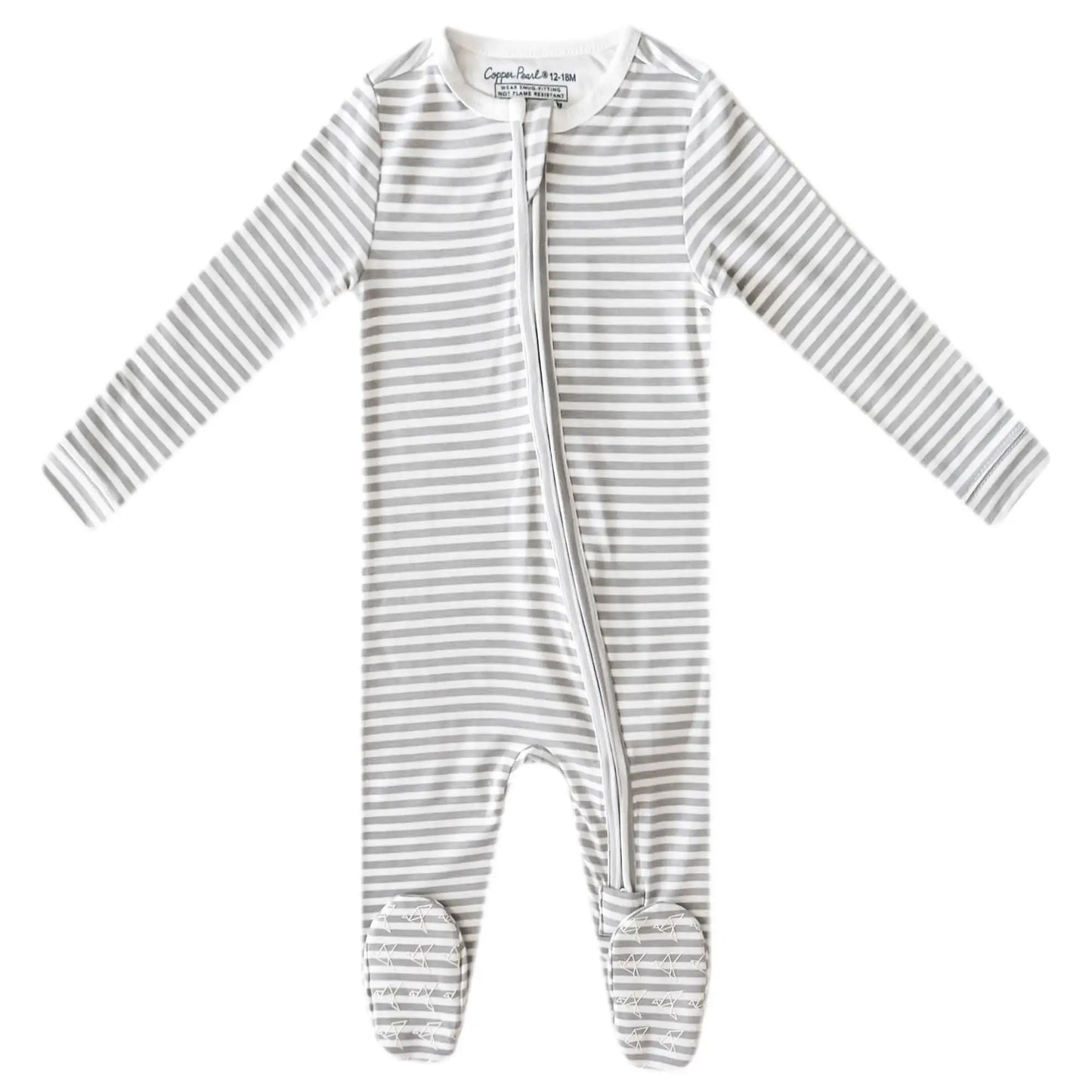 Copper Pearl Zip Up Footie