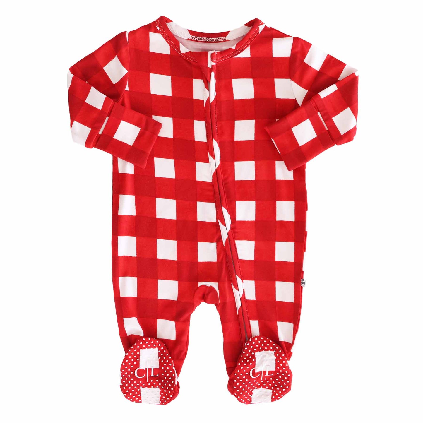 Christmas Bamboo Zipper Footies
