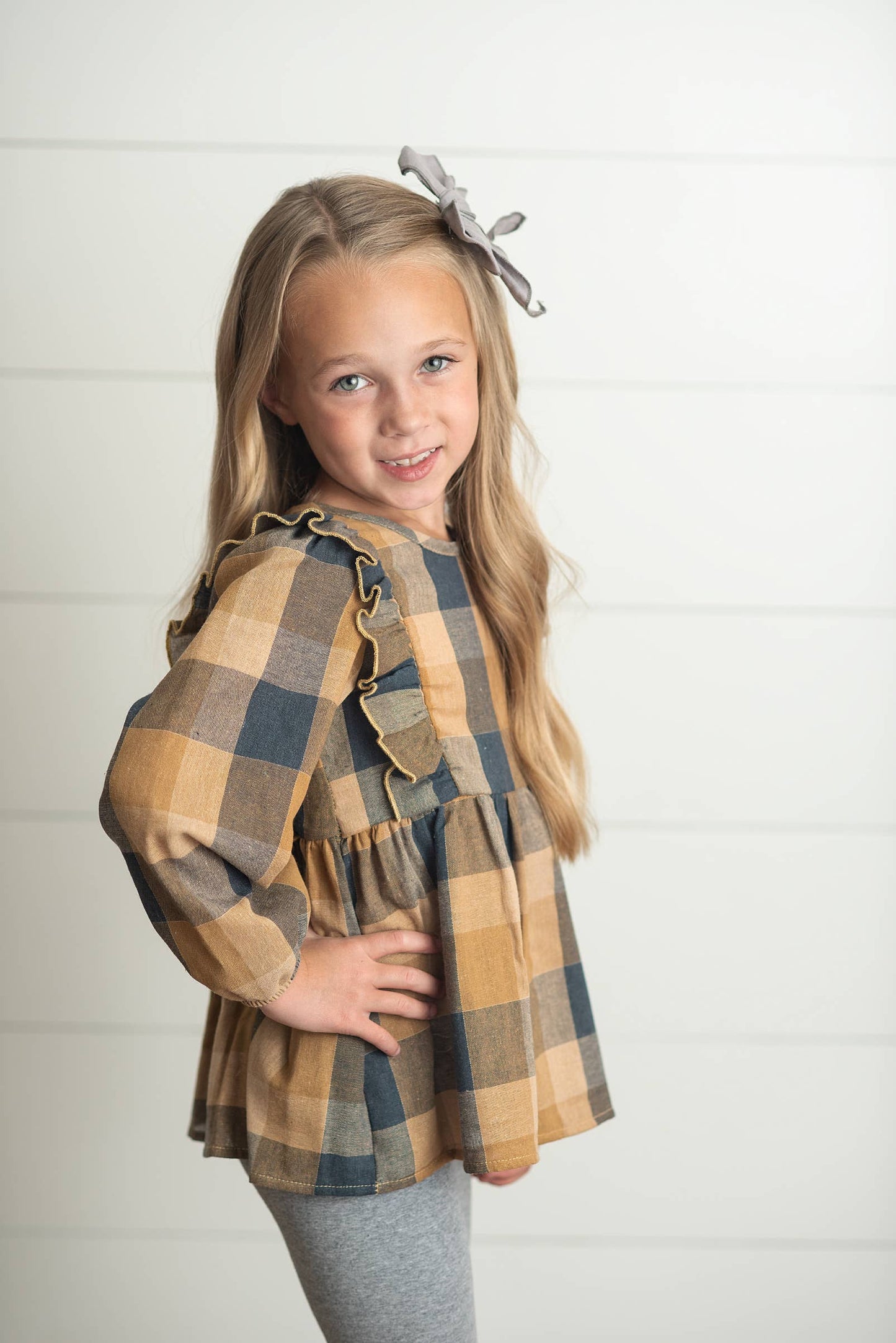 Girls Plaid Fall Set