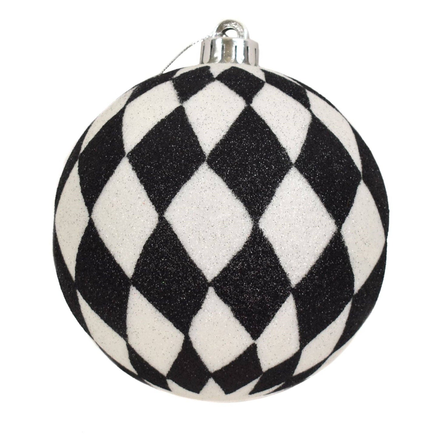 Black/White Harlequin Print Ornament